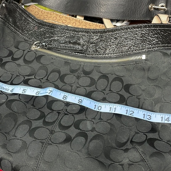 Coach faux leather and canvas shoulder bag 16x14 - Picture 9 of 10